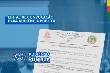 EDITAL DE CONVOCAÇÃO PARA AUDIÊNCIA PÚBLICA