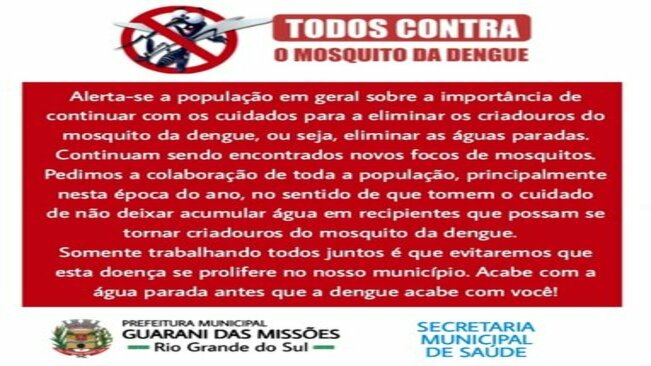 Alerta Sobre a Dengue