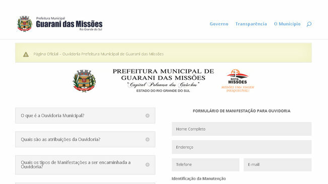 Município de Guarani das Missões conta com Ouvidoria Municipal