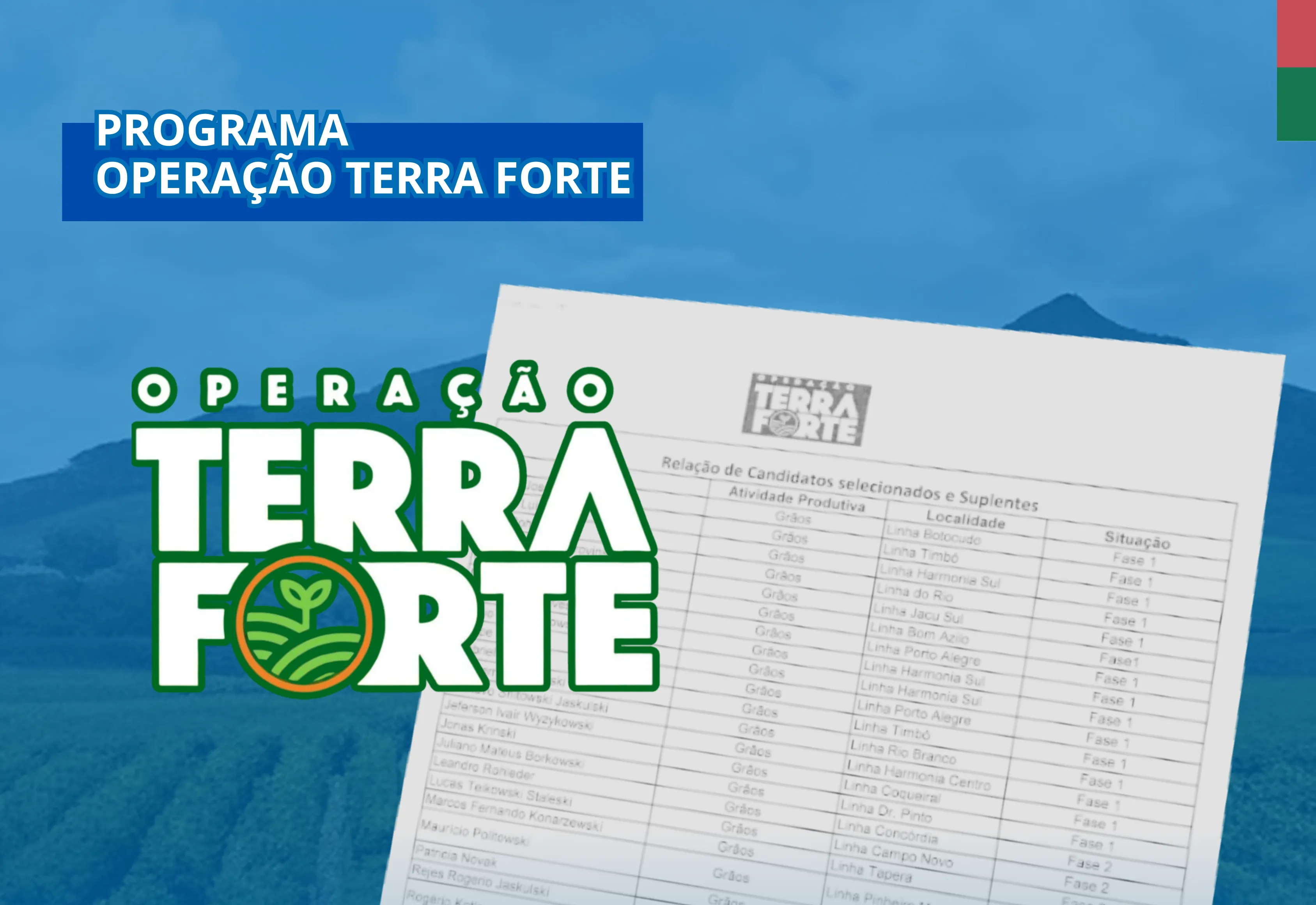 PROGRAMA OPERAÇÃO TERRA FORTE