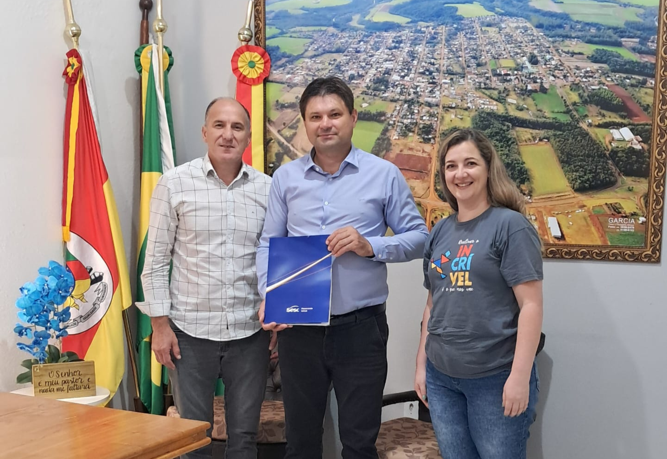 VISITA DE REPRESENTANTES DO SESC SANTO ÂNGELO