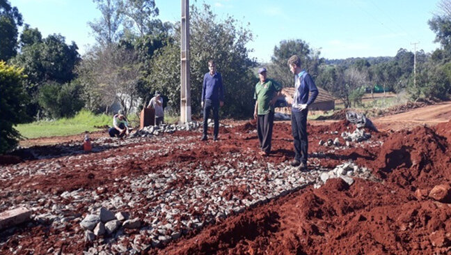 Foram Realizadas Vistorias em Obras de Calçamento que Estão em Andamento