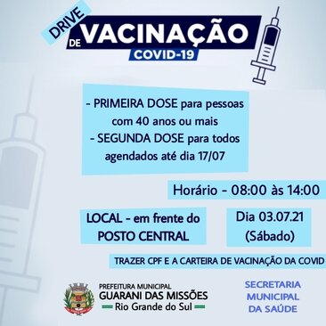 Drive de Vacinação - Covid-19