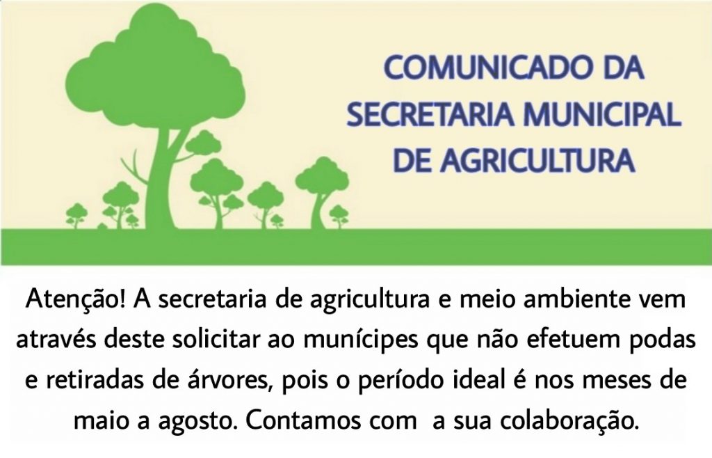 COMUNICADO - SECRETARIA MUNICIPAL DE AGRICULTURA